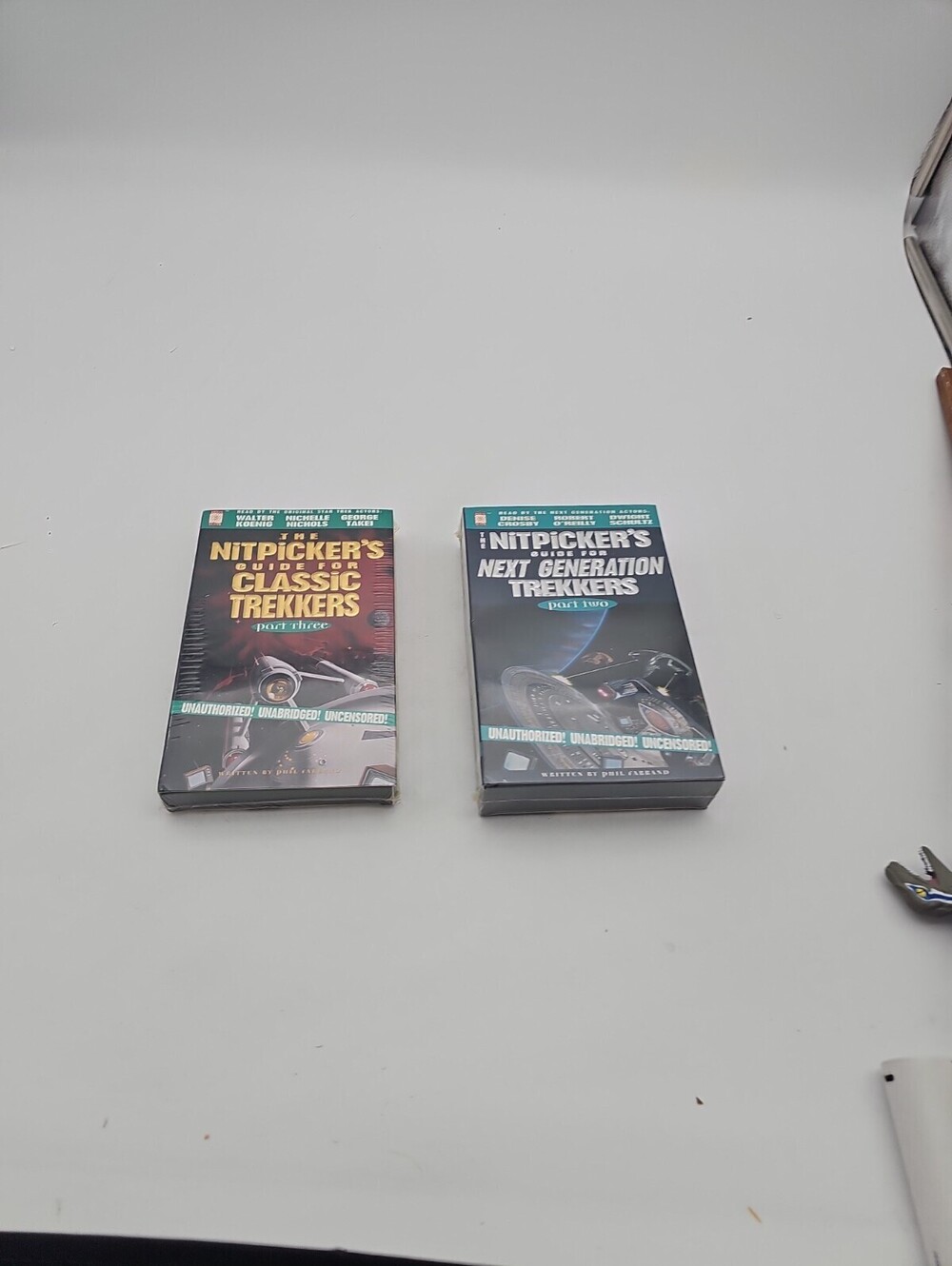 Star Trek Audiobook Cassette Lot 2 Sealed Nitpickers Guide Classic Next Gen New